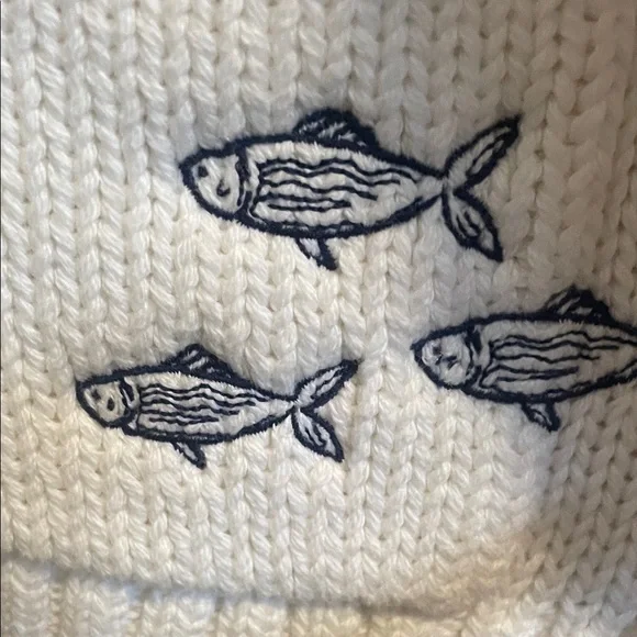 J. Crew Cream Cardigan with Nautical Embroidery - Picture 5 of 7